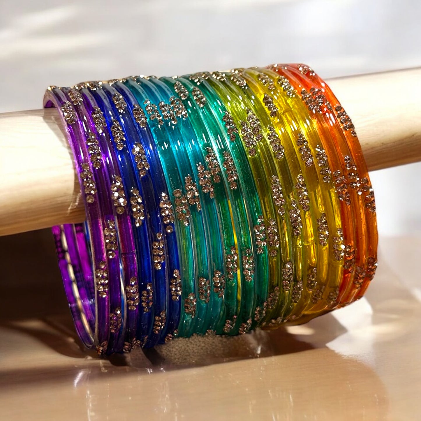 2.10 Ombre Glass Bangles • Rangoli