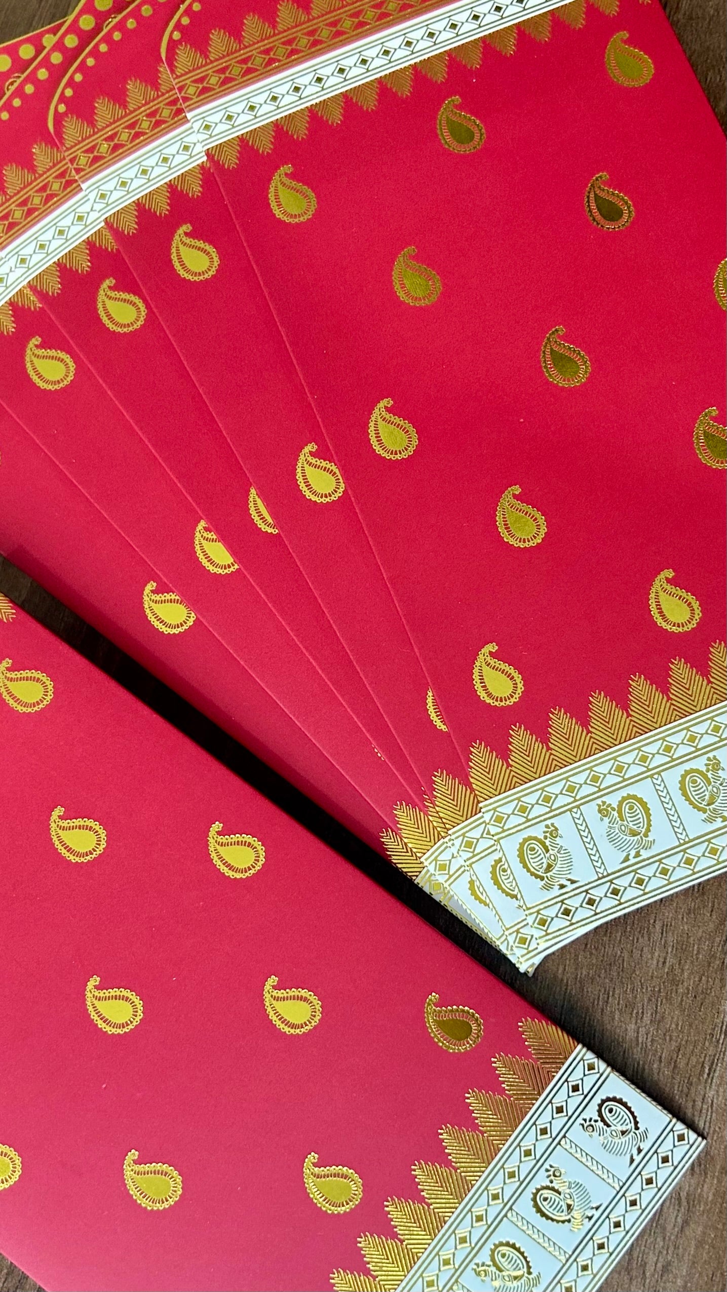 Mayilmaangani Saree-Inspired Blessing Packets (6 pcs)