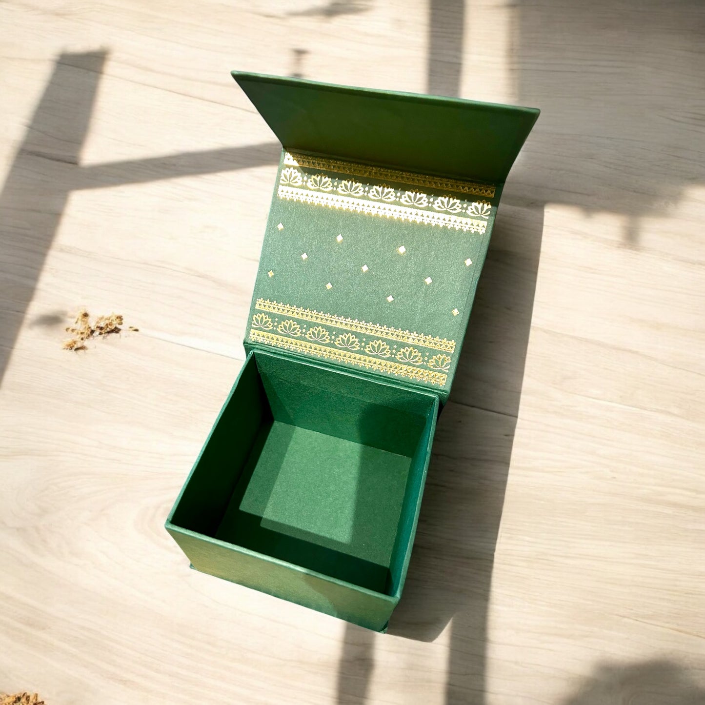 Luxury Green Box with Gold Foiling
