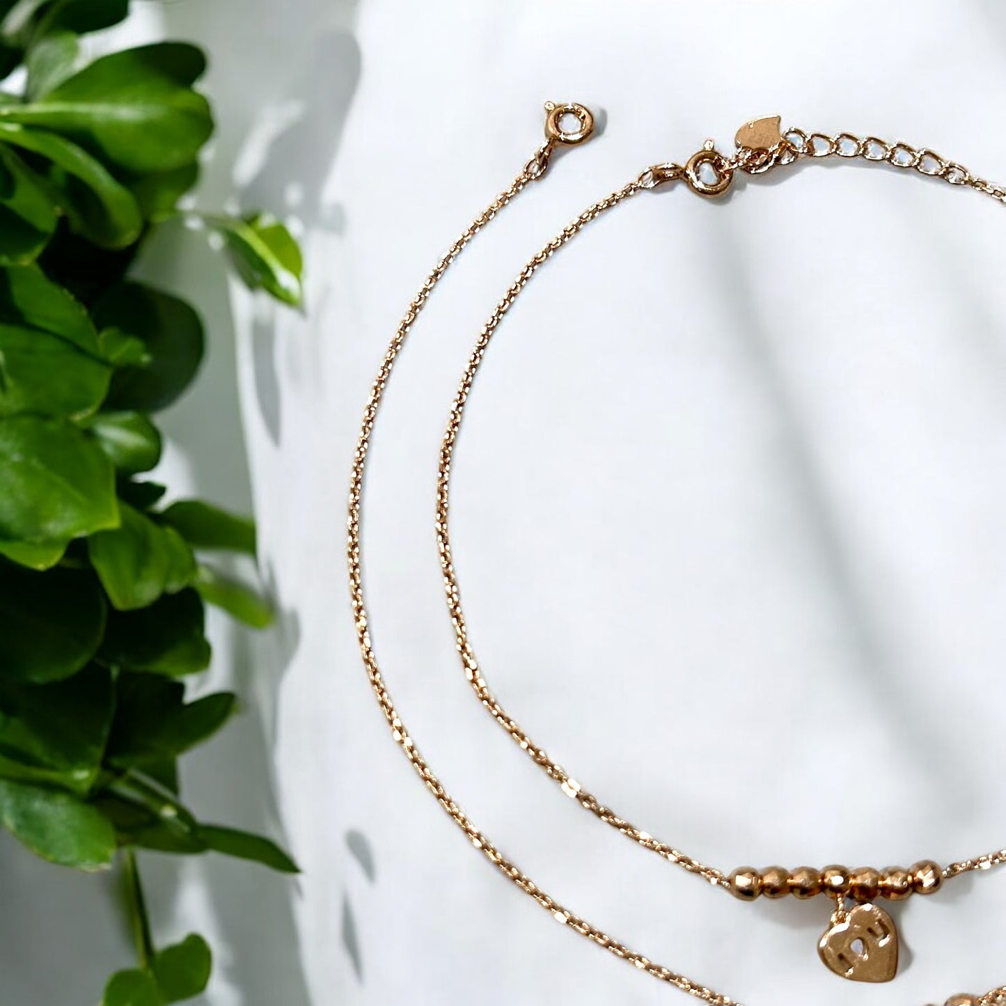 Premam • பிரேமம் • 925 Silver Anklets • Rose Gold