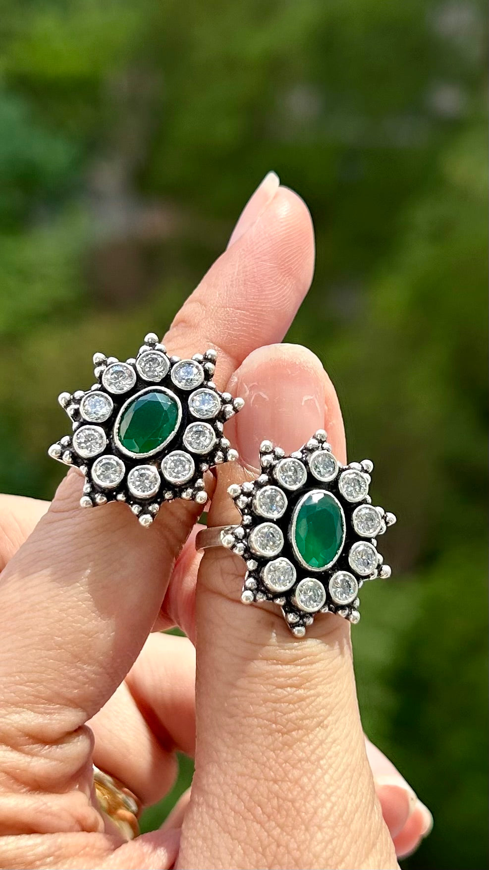 Maragathamani • மரகதமணி • 925 Silver Toe Rings