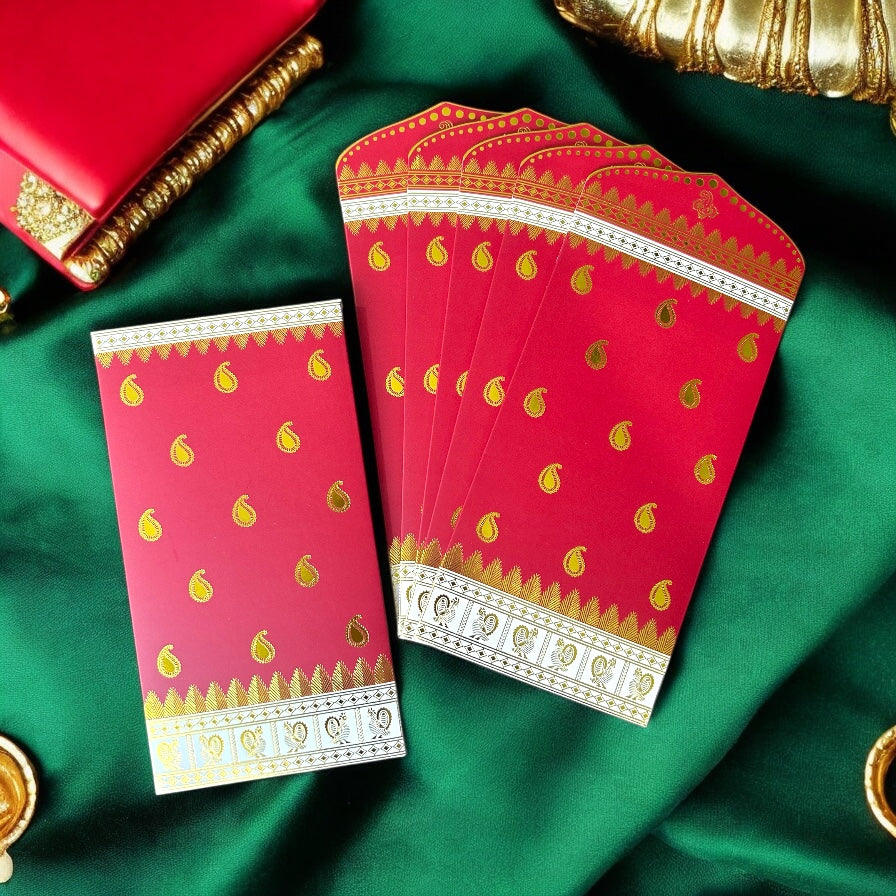 Mayilmaangani Saree-Inspired Blessing Packets (6 pcs)