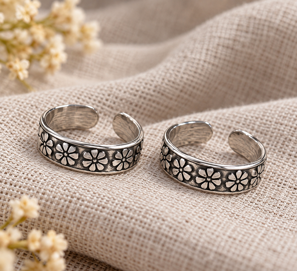 Malar • மலர் • 925 Silver Toe Rings