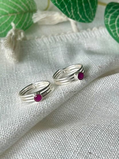 Aruna • அருணா • 925 Silver Toe Rings