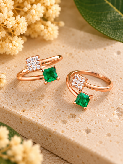 Varnika • வர்ணிகா • 925 Silver Front Twist Toe Rings