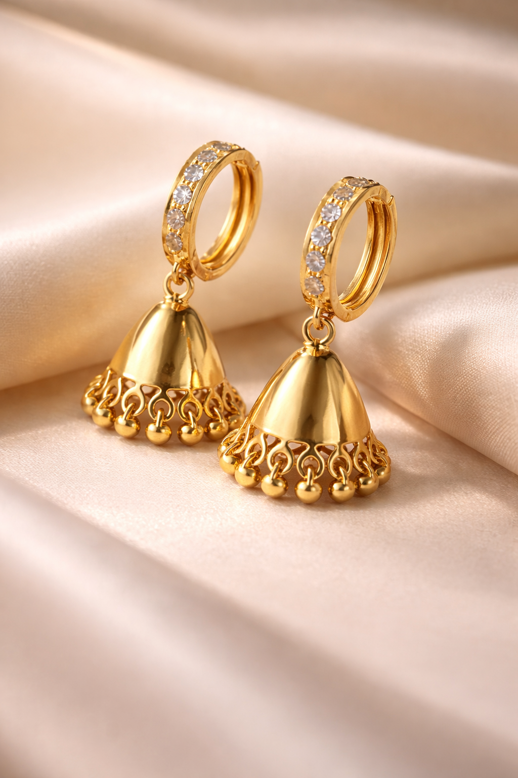 Ishara • இஷாரா • Stone Hoop Jumka Koppu