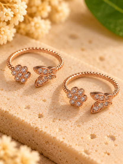 Ithazhini • இதழினி • 925 Silver Rose Gold Toe Rings