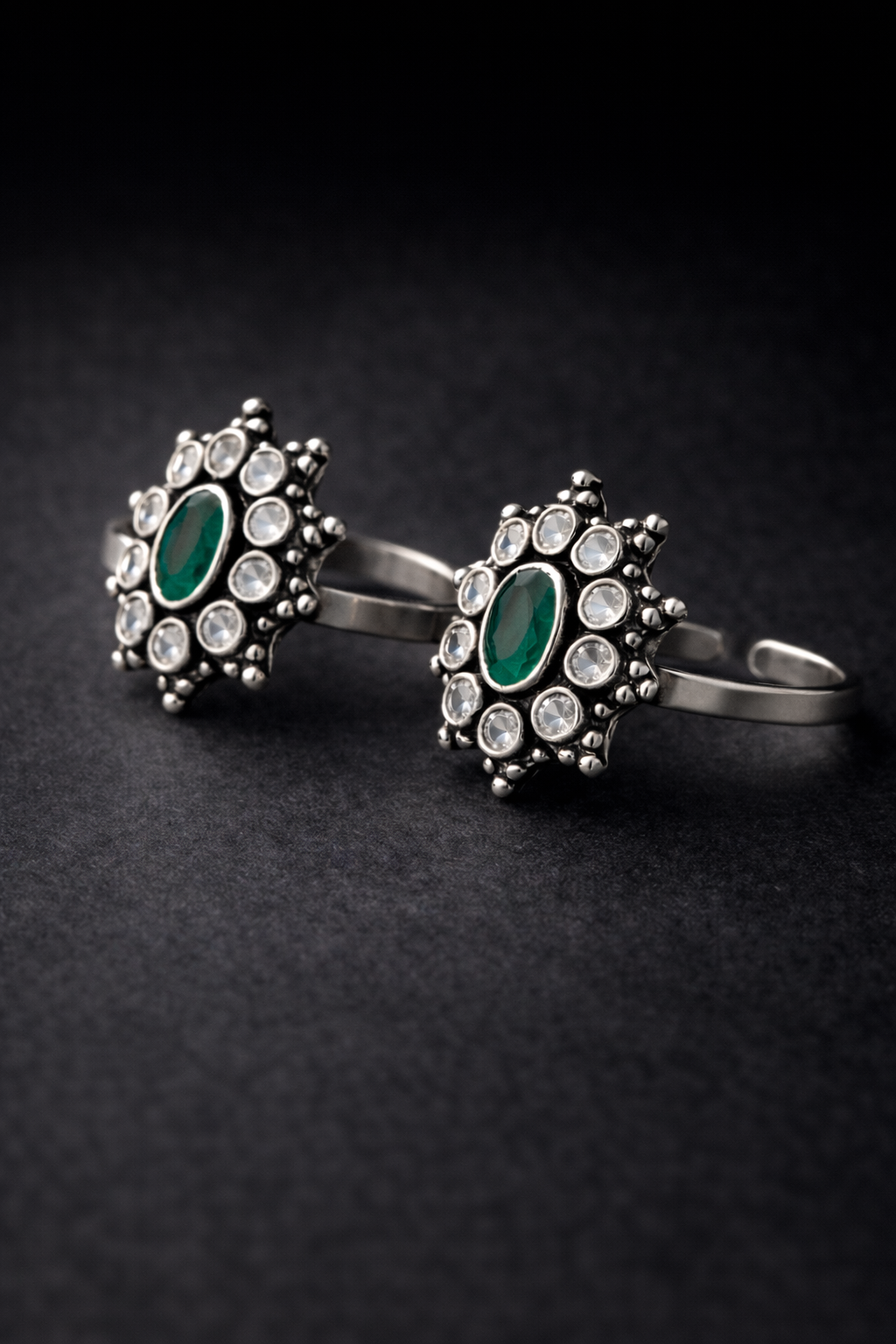 Maragathamani • மரகதமணி • 925 Silver Toe Rings