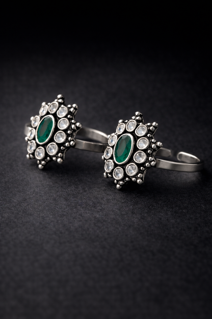Maragathamani • மரகதமணி • 925 Silver Toe Rings