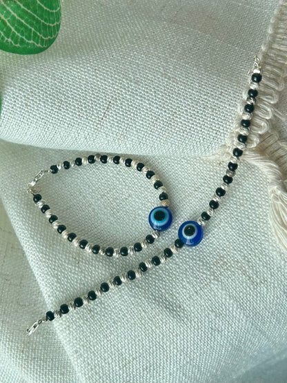 Netra • நேத்ரா • 925 Silver Baby Anklet/Bracelet Pair