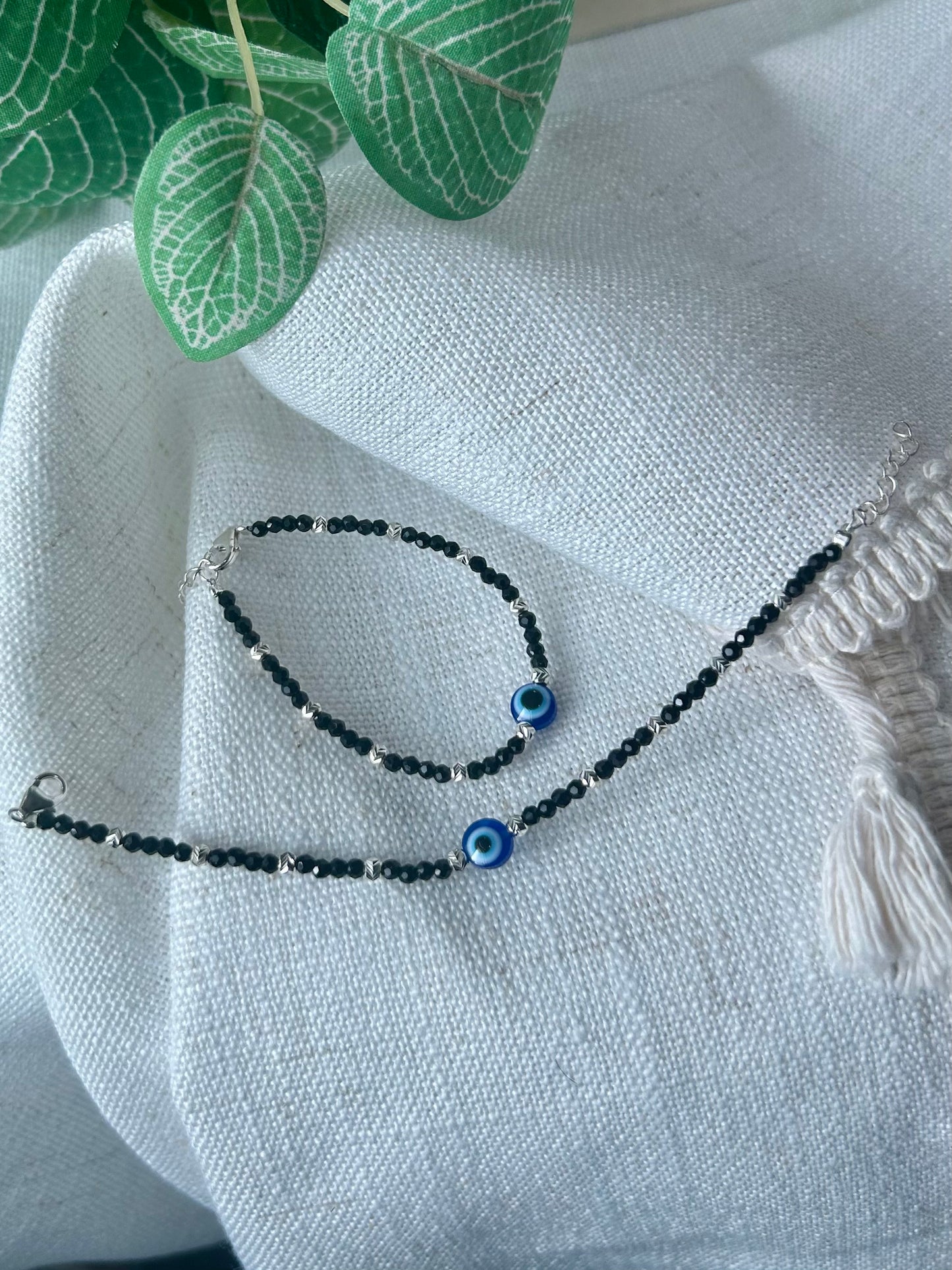 Kanmani • கண்மணி • 925 Silver Baby Anklet/Bracelet Pair