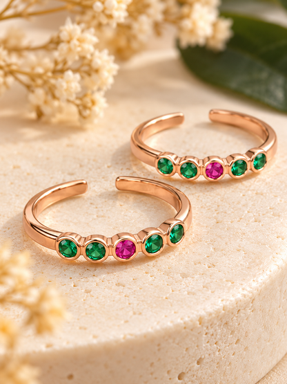Iyalini • இயலினி • 925 Silver Toe Rings
