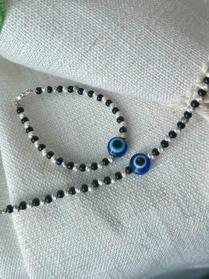 Netra • நேத்ரா • 925 Silver Baby Anklet/Bracelet Pair