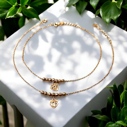 Premam • பிரேமம் • 925 Silver Anklets • Rose Gold