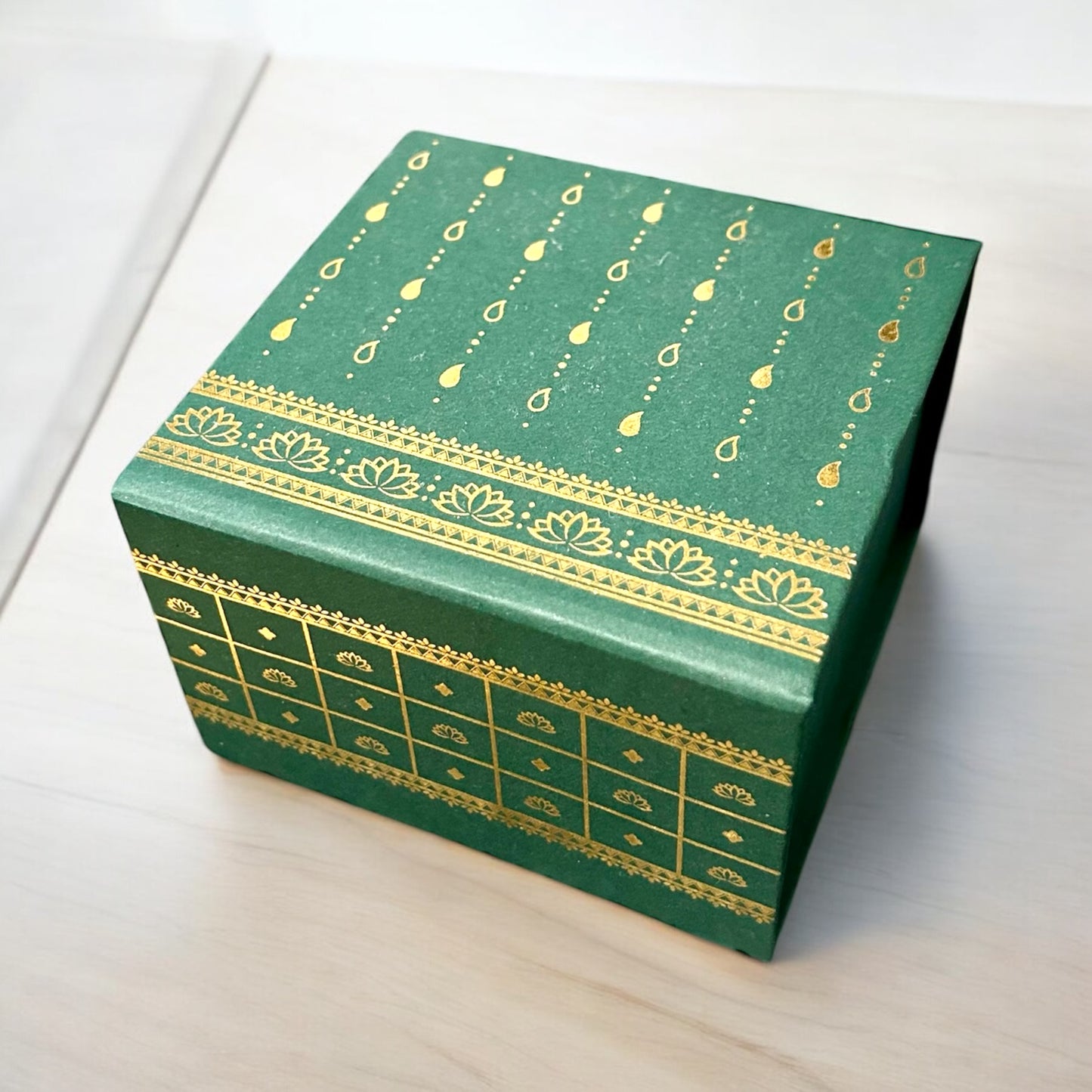 Luxury Green Box with Gold Foiling