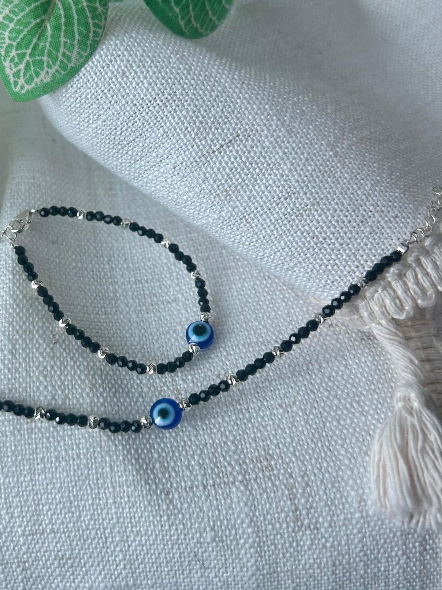 Kanmani • கண்மணி • 925 Silver Baby Anklet/Bracelet Pair