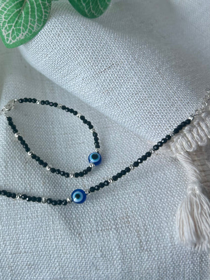 Kanmani • கண்மணி • 925 Silver Baby Anklet/Bracelet Pair