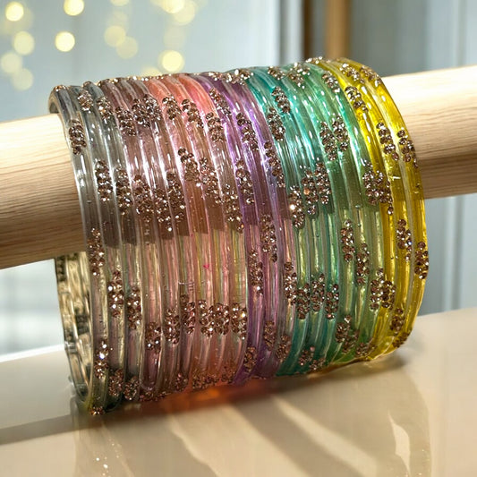 2.10 Ombre Glass Bangles • Morning Mist