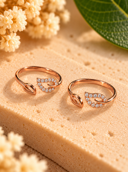 Ilaiyini • இலையிணி • 925 Silver Toe Rings