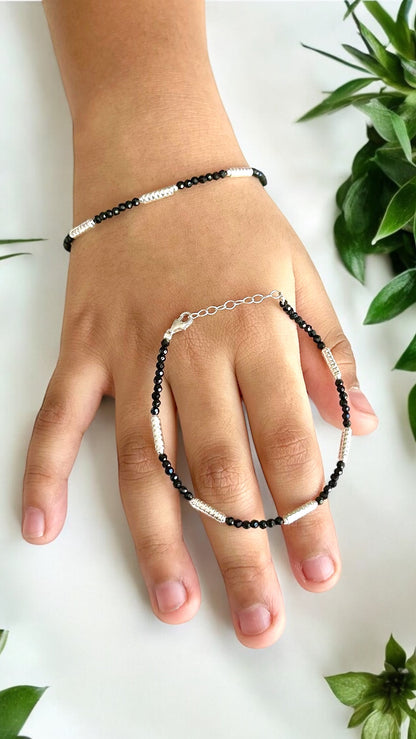 Irul • இருள் • 925 Silver Children Bracelet/Anklet  • Single Piece