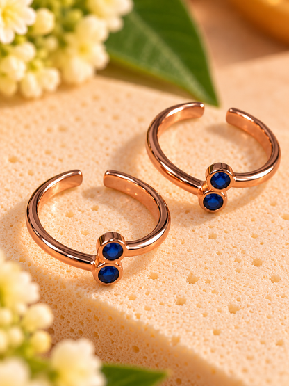 Ranjani • ரஞ்சனி 925 Silver Rose Gold Toe Rings