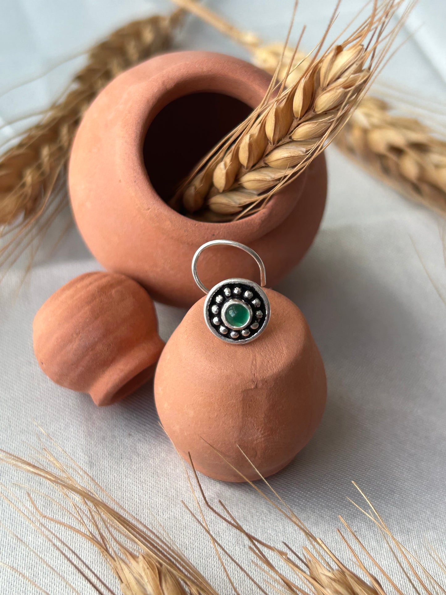Shreya • ஷ்ரேயா• 925 Silver Corkscrew Nose Stud