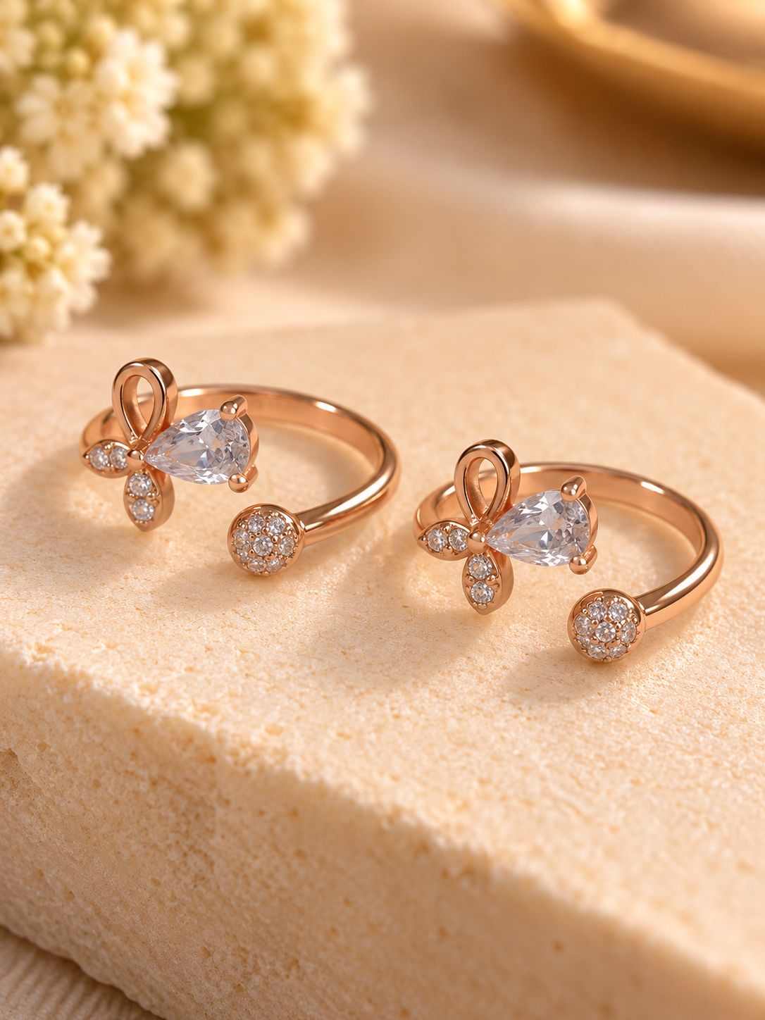 Mithirai • மிதிரை • 925 Silver Butterfly Toe Rings