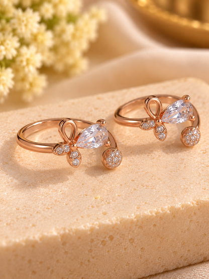 Mithirai • மிதிரை • 925 Silver Butterfly Toe Rings