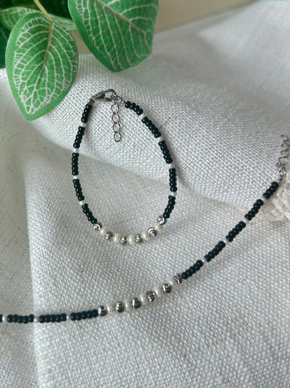 Nirmala • நிர்மலா • 925 Silver Baby Anklet/Bracelet Pair