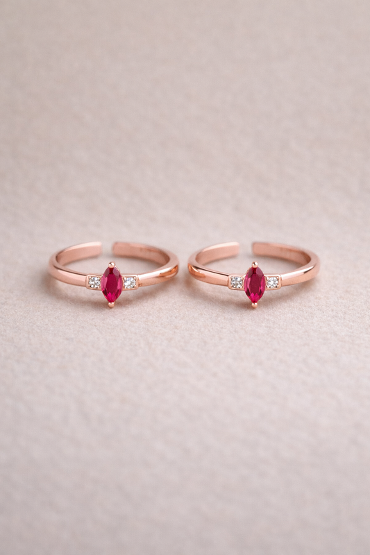 Maalini • மாலினி • 925 Silver Toe Rings