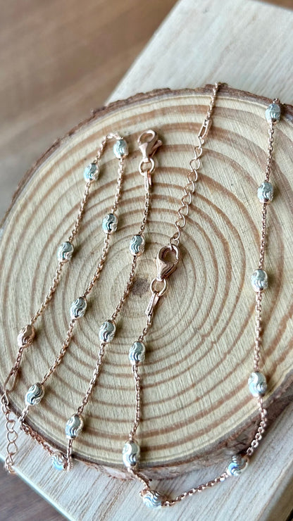 Soorlini • சுர்லினி • 925 Silver Anklets • Silver or Rose Gold