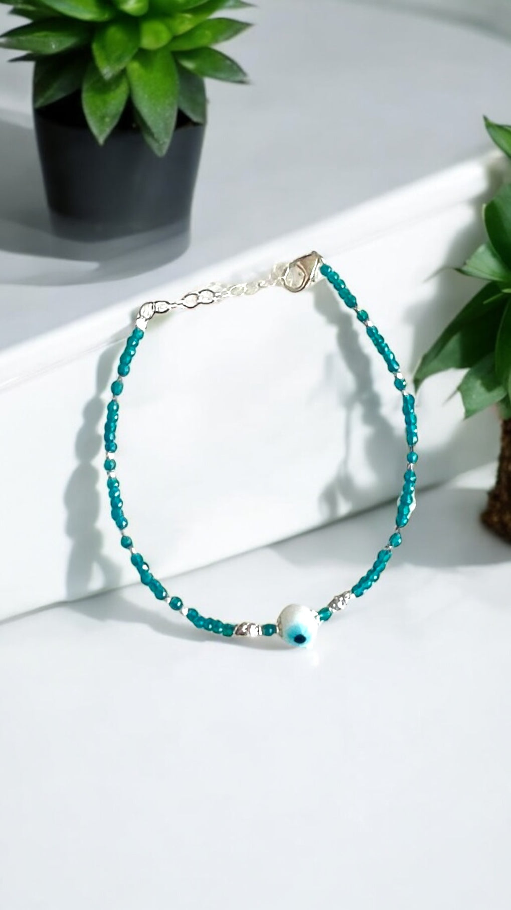 Neeli • நீலி • 925 Silver Children Bracelet/Anklet  • Single Piece