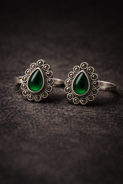 Mazhaithuli • மழைதுளி • 925 Silver Toe Rings