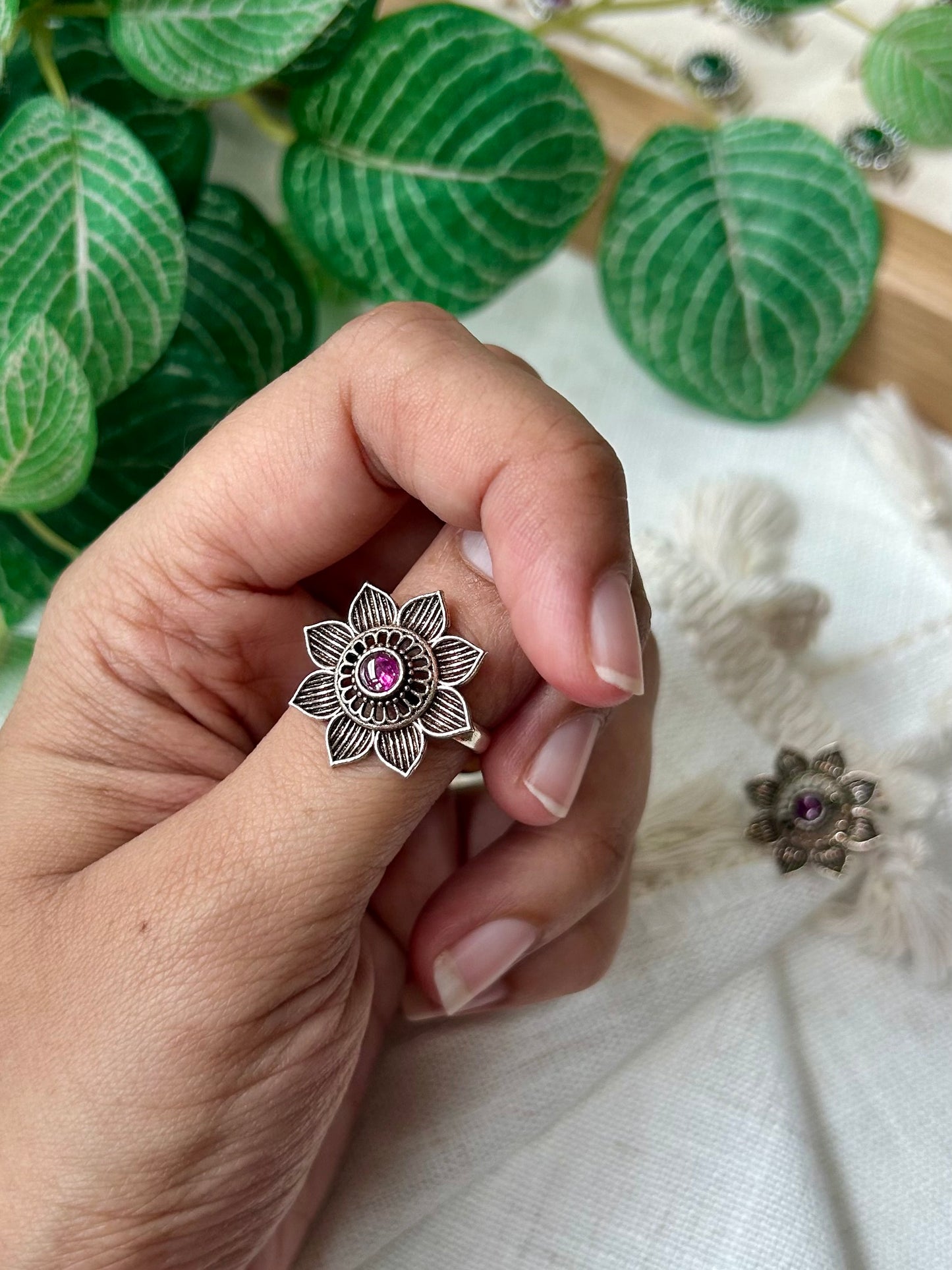 Suryakaanthi • Sunflower Toe Rings - 925 Silver