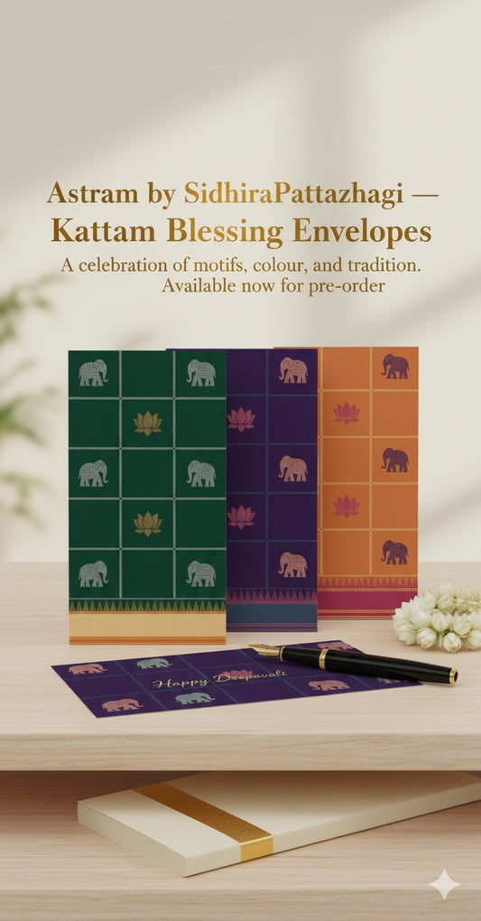 Kattam Saree-Inspired Blessing Envelopes • Heritage Colour Set