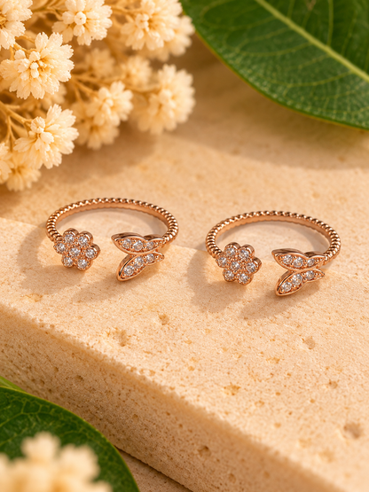 Ithazhini • இதழினி • 925 Silver Rose Gold Toe Rings