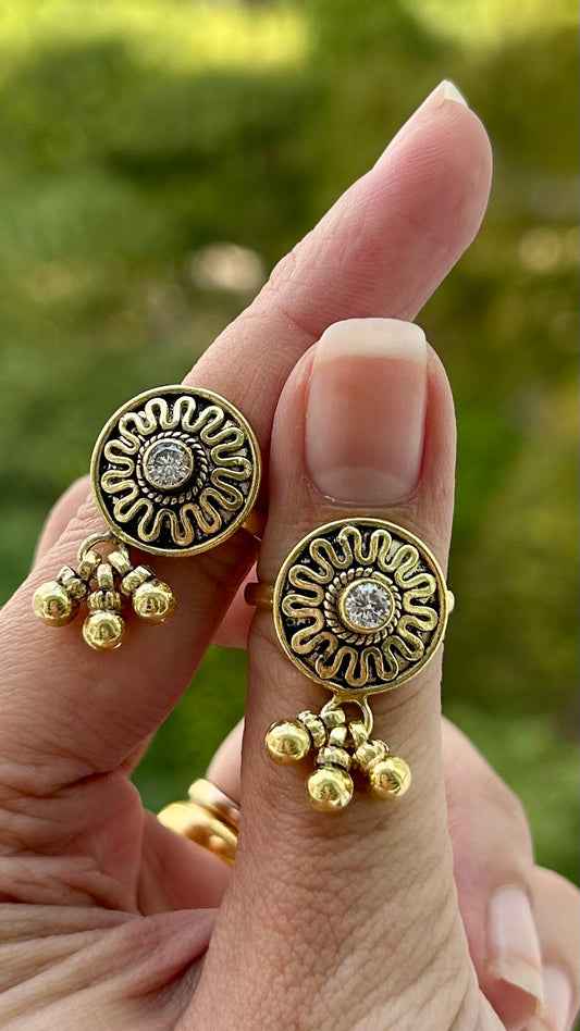 கதிரினி • Gold Kathirini • 925 Silver Toe Rings with Muted Bells