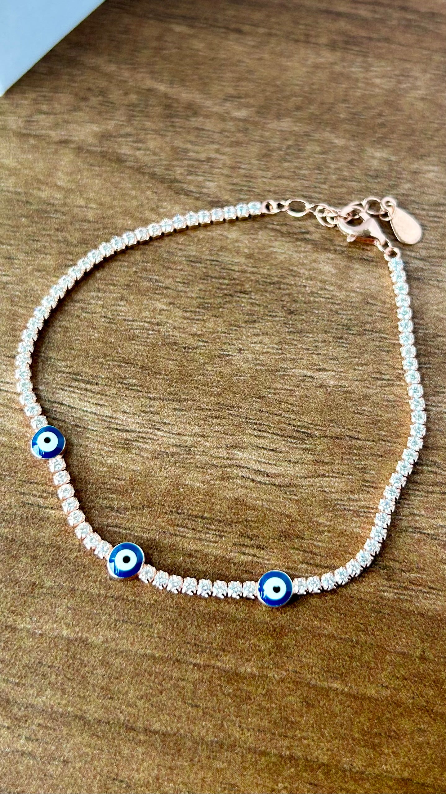 Moovizhi • மூவிழி • 925 Silver Bracelet • Rose Gold Polish