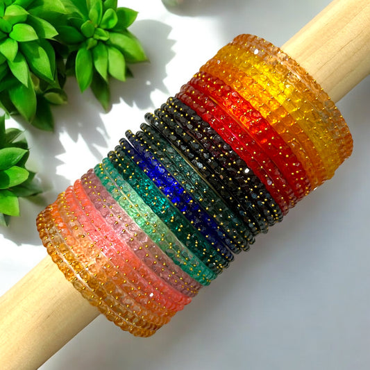 Vaanavil • வானவில் • Ombre Glass Bangles • Spectrum • 15 Colours, 30 Bangles/Set • Size 2.4