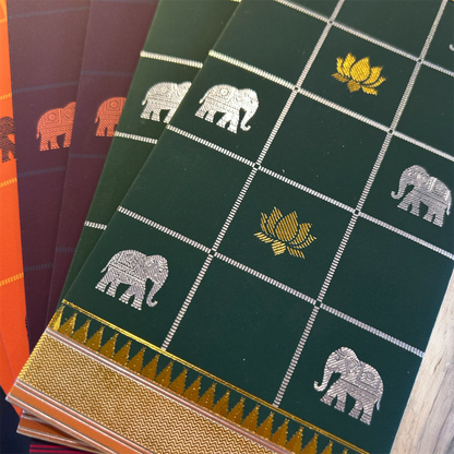Kattam Saree-Inspired Blessing Envelopes • Heritage Colour Set