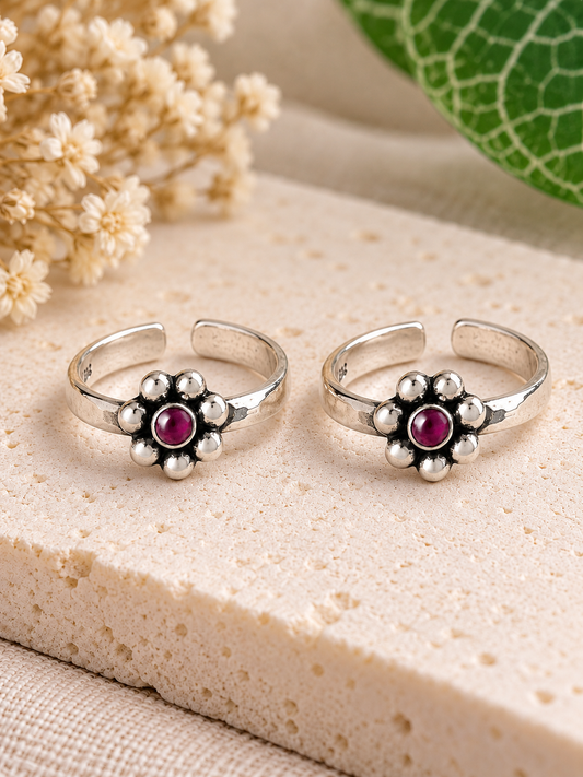 Malarvi • மலர்வி • 925 Silver Toe Rings