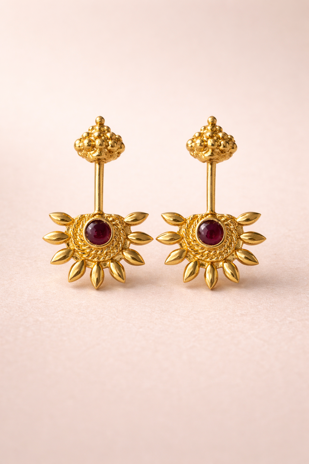 Rudrani ருத்ராணி Ruby Sunburst Koppu | Traditional Upper Ear Cartilage ...