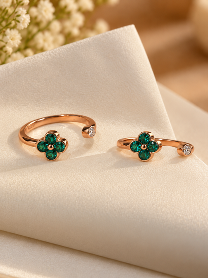 Kayal • கயல் • 925 Silver Rose Gold Toe Rings