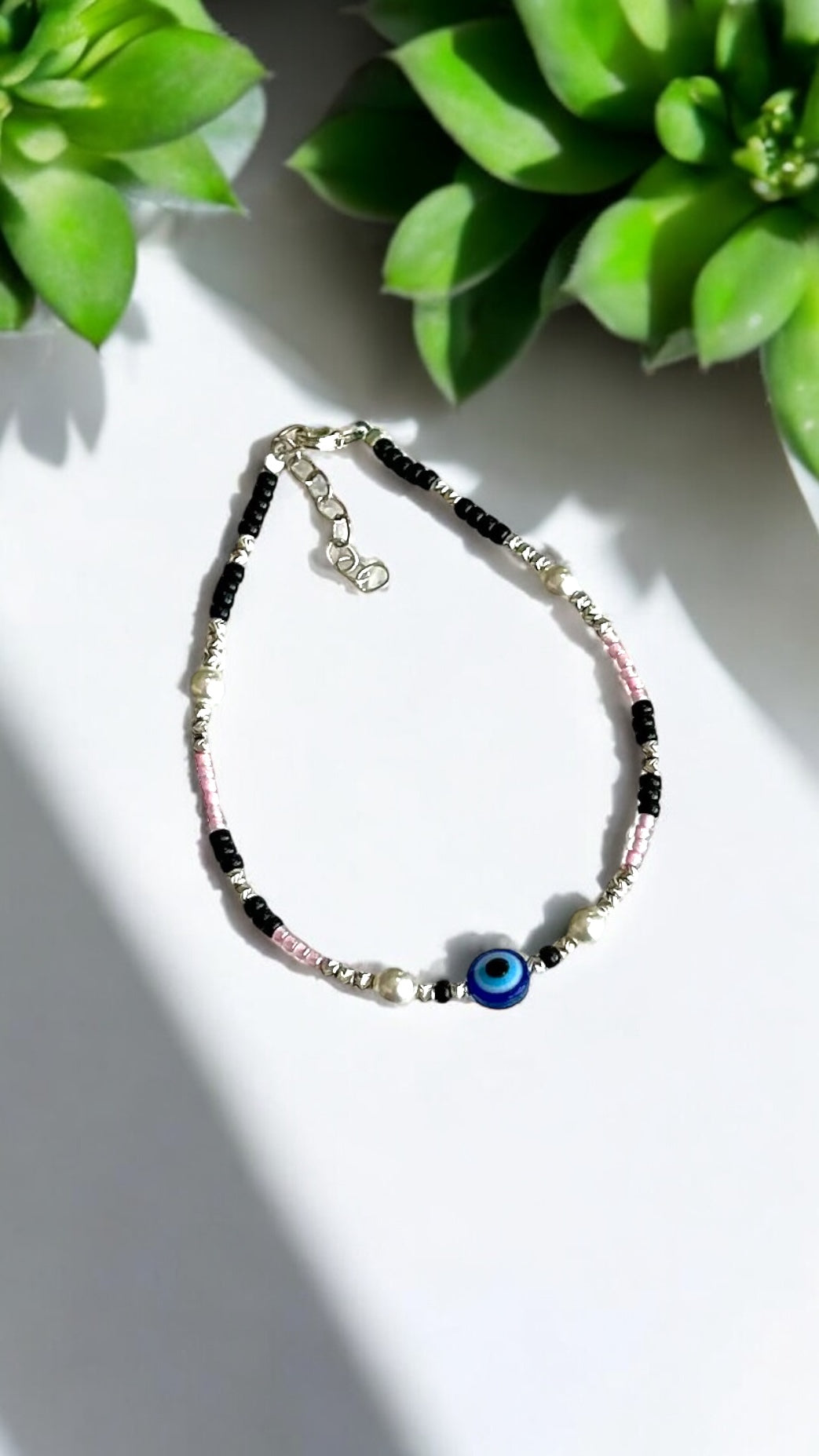 Ilaa • இலா • 925 Silver Children Pink Bracelet/Anklet  • Single Piece