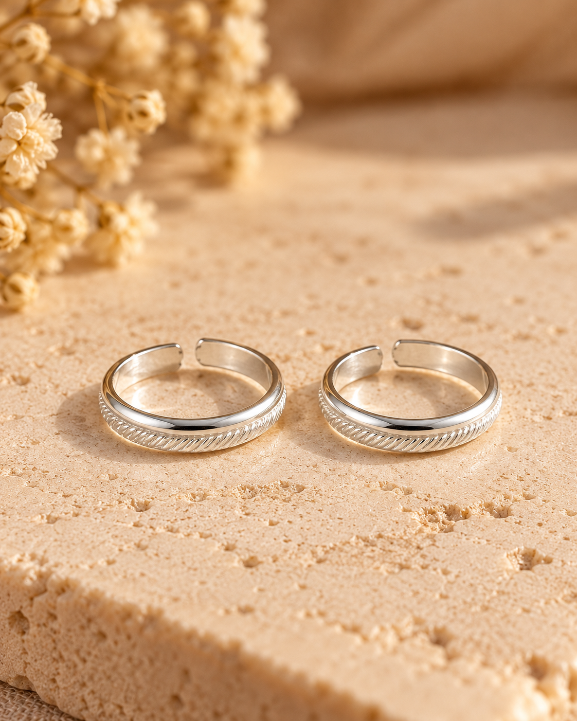 Noolizhai • நூலிழை • 925 Silver Toe Rings