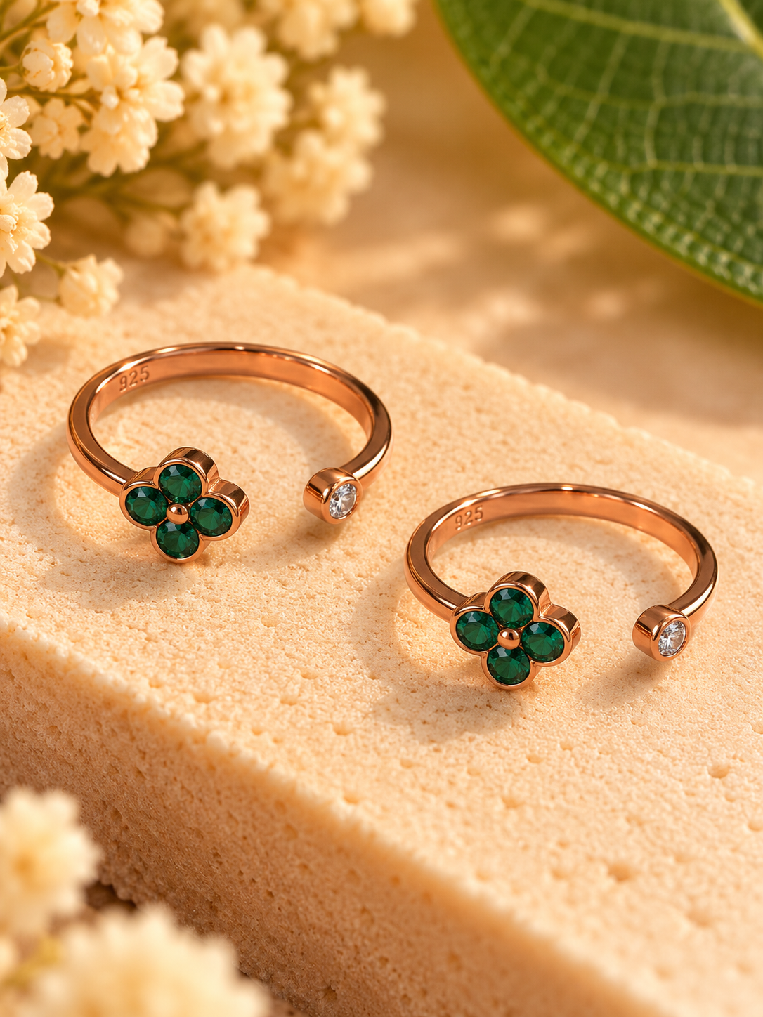 Kayal • கயல் • 925 Silver Rose Gold Toe Rings