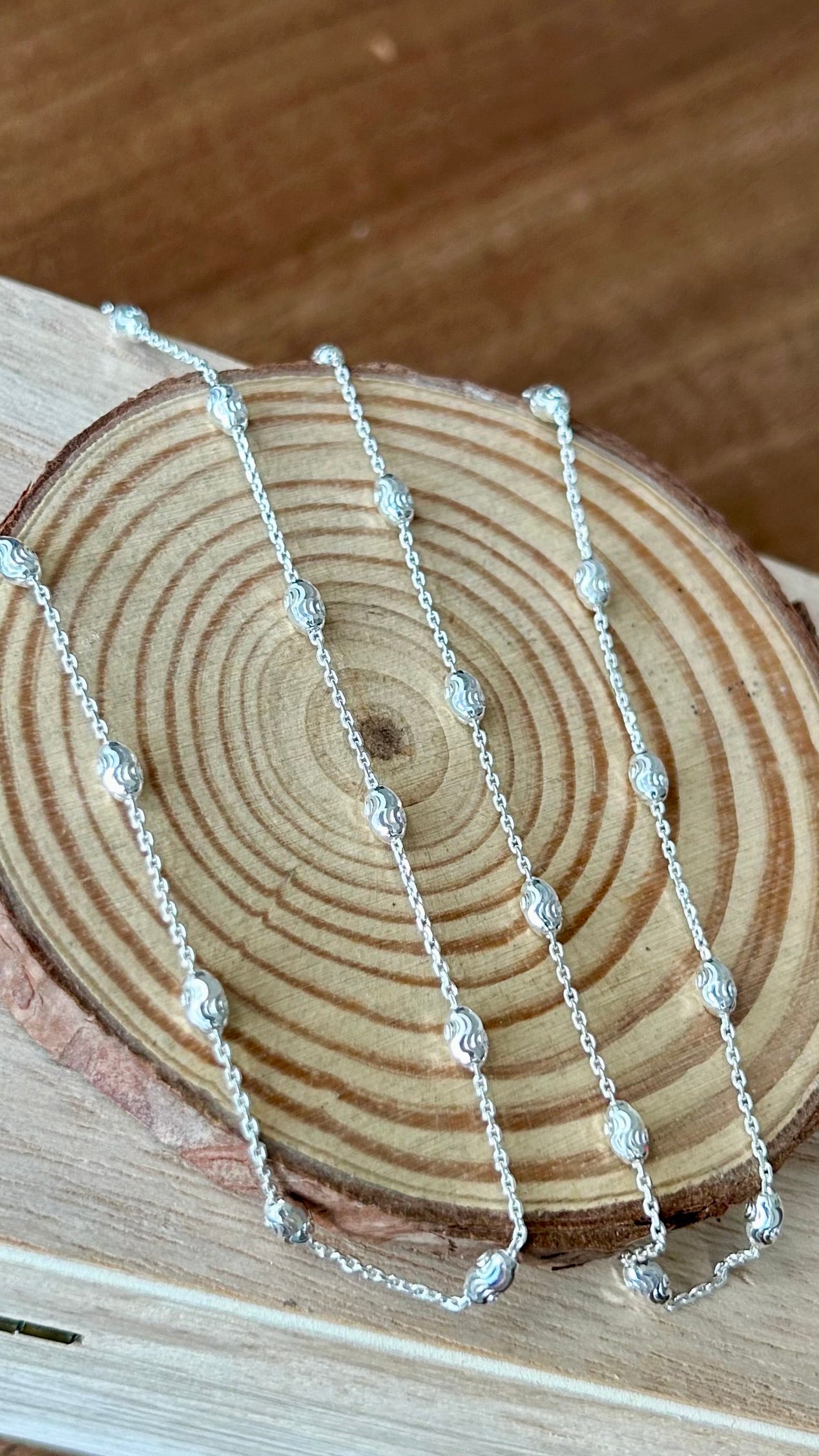 Soorlini • சுர்லினி • 925 Silver Anklets • Silver or Rose Gold