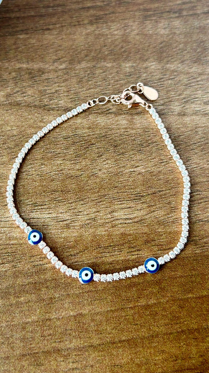 Moovizhi • மூவிழி • 925 Silver Bracelet • Rose Gold Polish