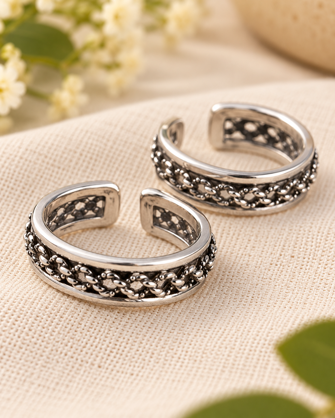 Malligai • மல்லிகை • 925 Silver Toe Rings