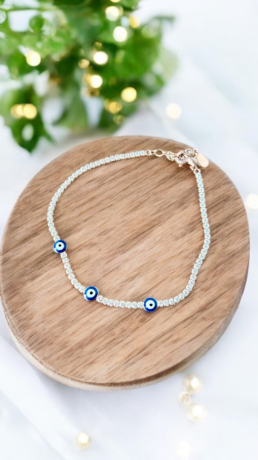 Moovizhi • மூவிழி • 925 Silver Bracelet • Rose Gold Polish